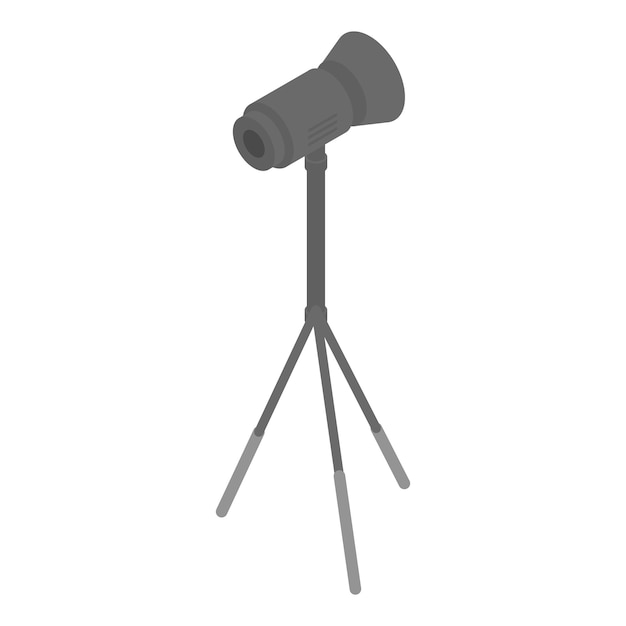 Icono de linterna de estudio Isométrico del icono de vector de linterna de estudio para diseño web aislado sobre fondo blanco