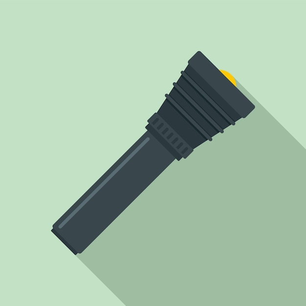 Icono de linterna de la policía Ilustración plana del ícono vectorial de la lintera de la policía para el diseño web