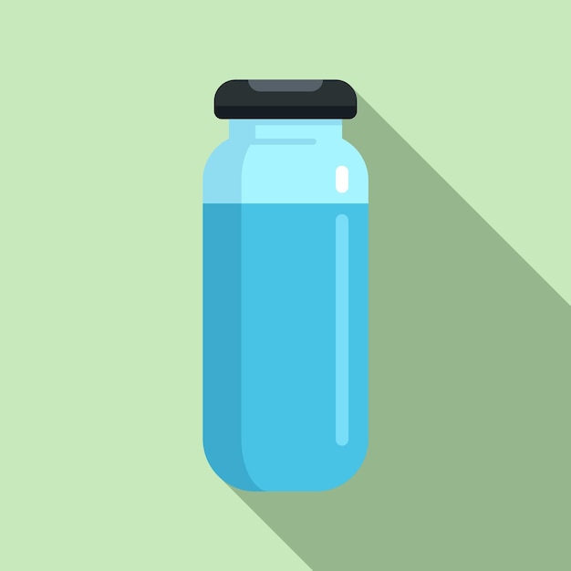 Icono de líquido ocular de clínica Ilustración plana del icono de vector de líquido ocular de clínica para diseño web