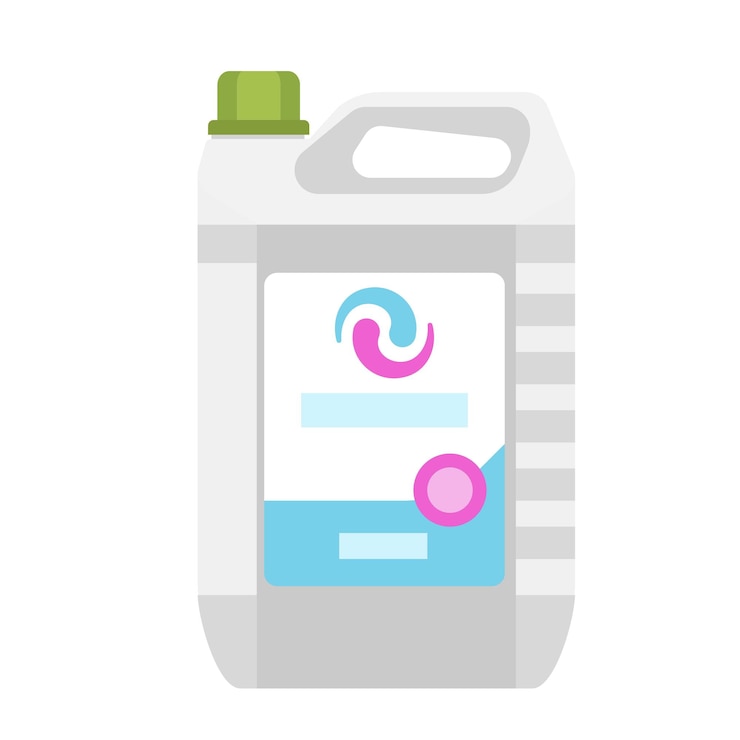 Vector icono de líquido del recipiente de lavado ilustración plana del icono de vector líquido del recipiente de lavado para diseño web