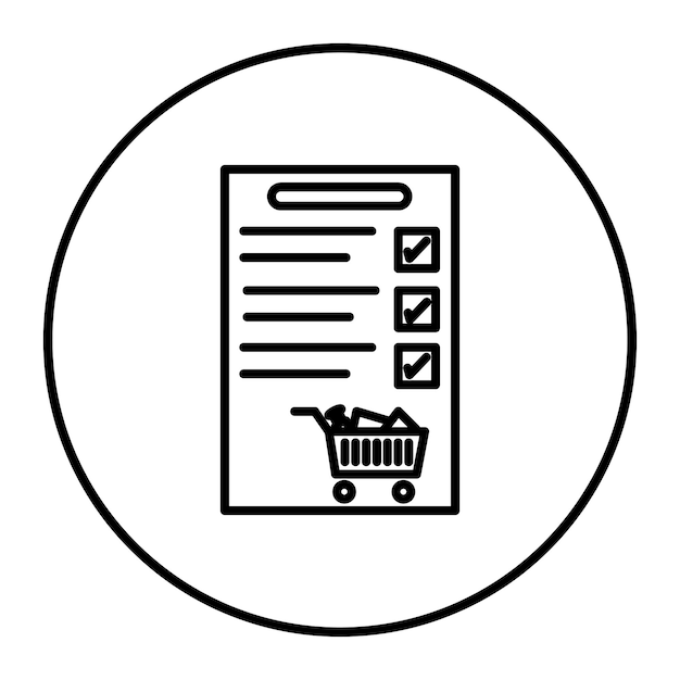 Ícono de la lista de compras