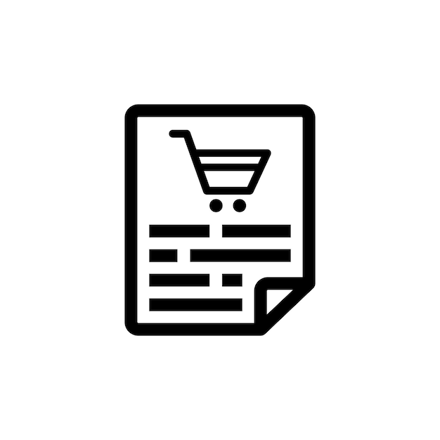 El icono de la lista de compras