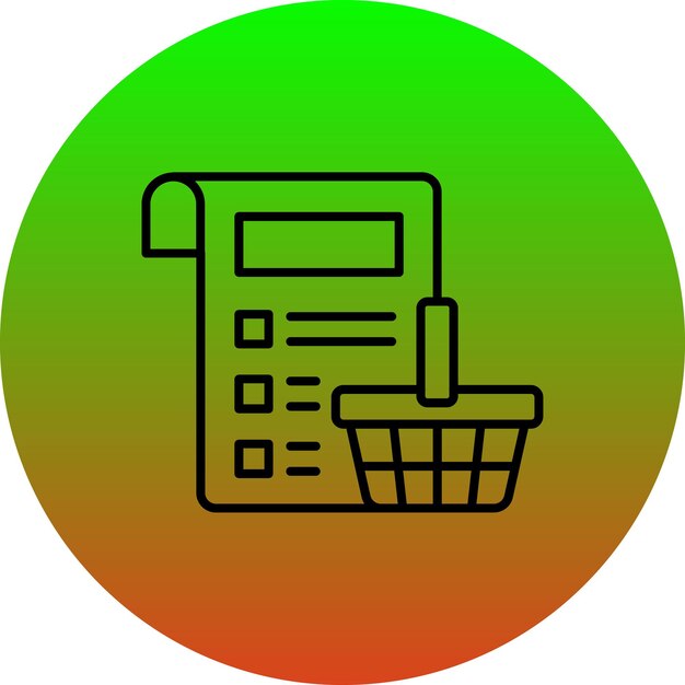 Ícono de la lista de compras