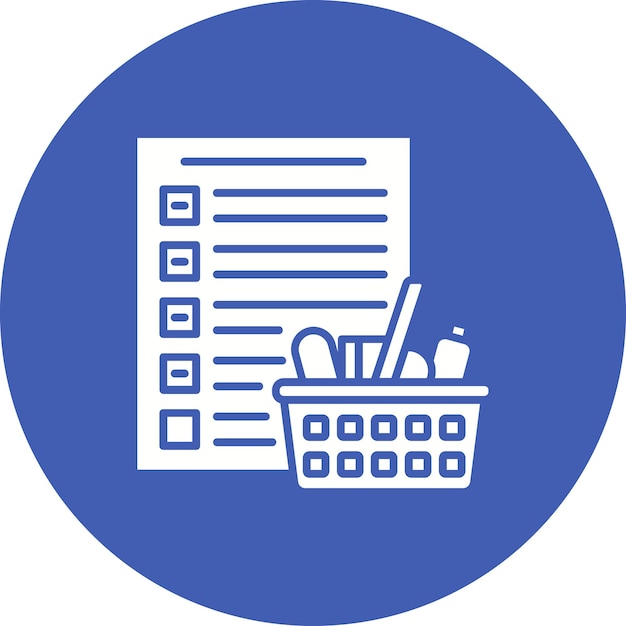 El icono de la lista de compras
