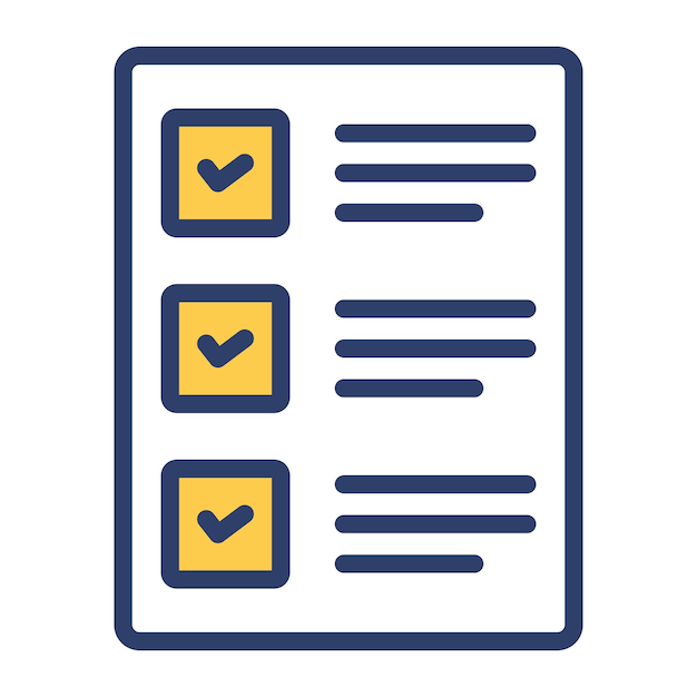 El icono de la lista de comprobación cuidadosamente diseñado representa una lista de tareas o elementos que deben completarse a menudo
