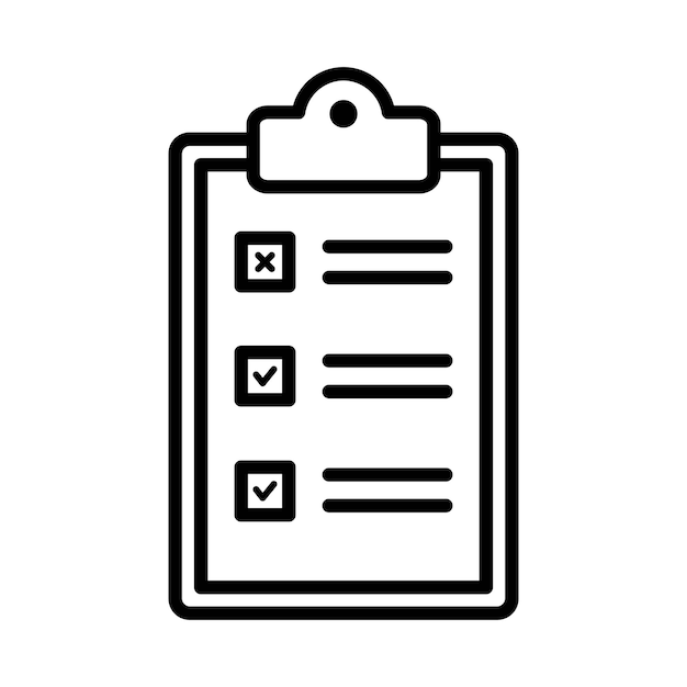 icono de lista de comprobación Uno de los iconos web establecidos