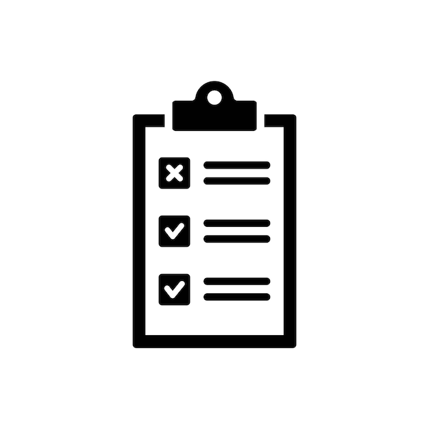 icono de lista de comprobación Uno de los iconos web establecidos