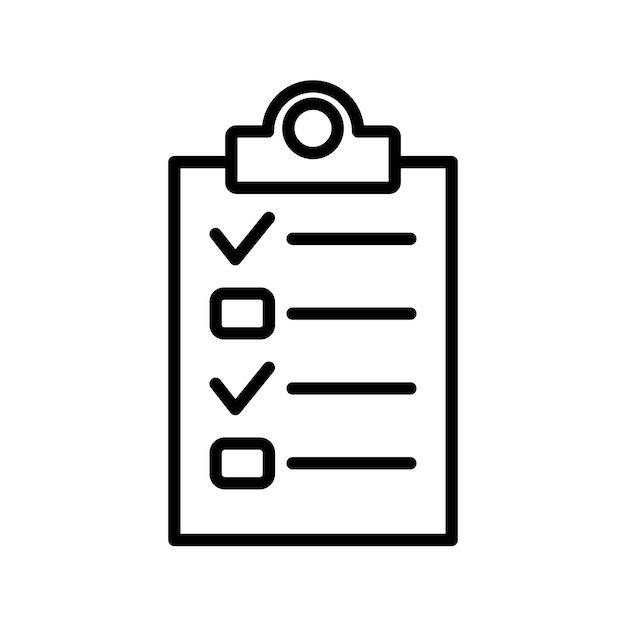 icono de lista de comprobación Uno de los iconos web establecidos