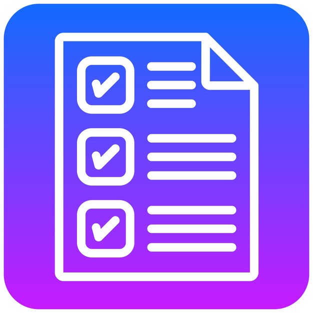 Ícono de la lista de comprobación del sitio web