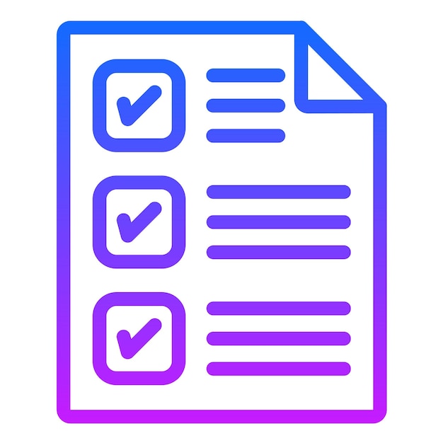 Ícono de la lista de comprobación del sitio web