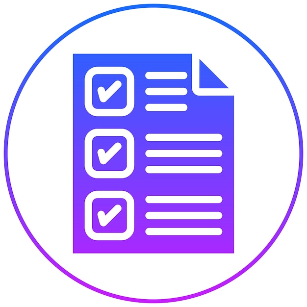 Ícono de la lista de comprobación del sitio web