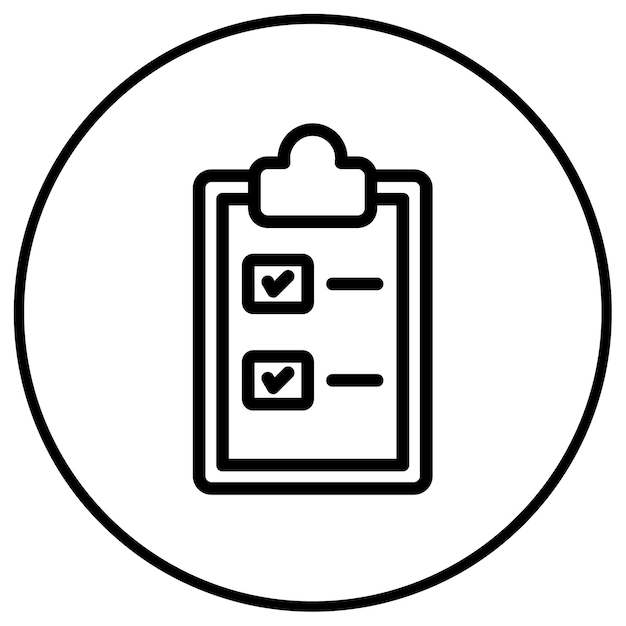 Ícono de la lista de comprobación de tareas