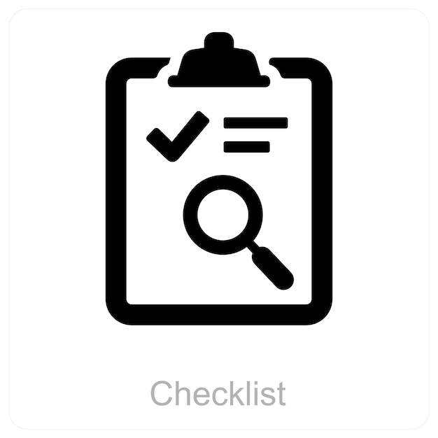 El icono de la lista de comprobación