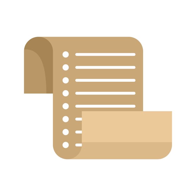 Icono de lista de inventario Ilustración plana del icono de vector de lista de inventario aislado sobre fondo blanco