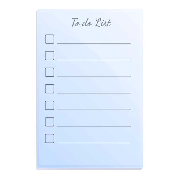 Icono de lista de notas para hacer Icono vectorial de lista de observaciones para hacer para el diseño web aislado en fondo blanco