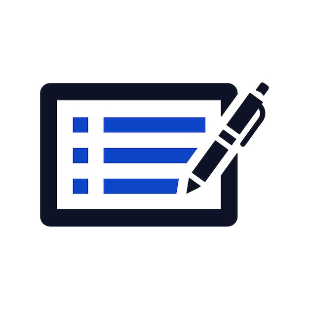 Ícono de la lista de rectángulos Gráficos vectoriales editables sencillos