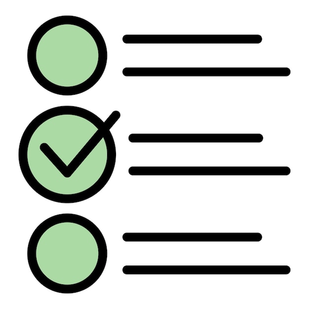 Vector icono de lista de verificación de pasajeros contorno lista de verificación de pasajeros icono vectorial color plano aislado