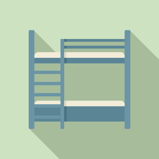 Icono de litera de muebles Ilustración plana de icono de vector de litera de muebles para diseño web