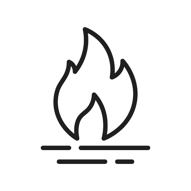 El icono de la llama del contorno establece el signo