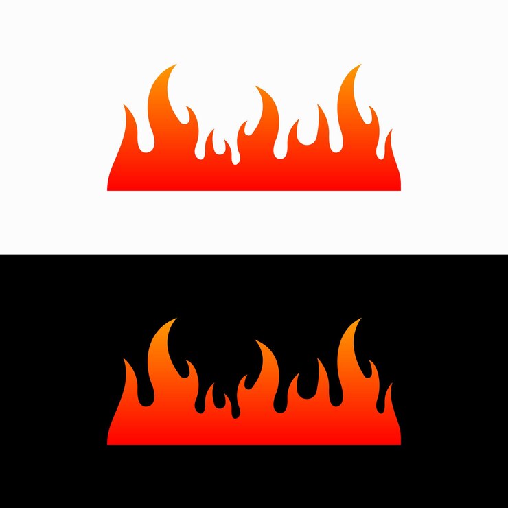 Icono de llama de fuego diseño vectorial editable color gradiente icono de llama símbolo diseño de ilustración del logotipo