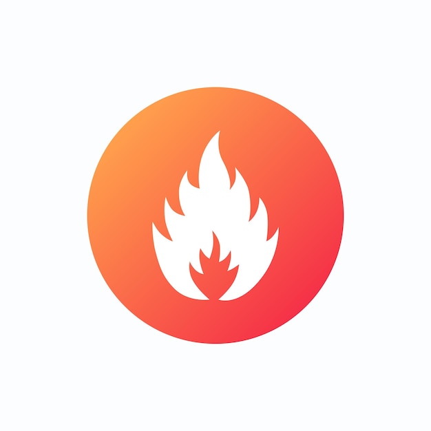 Icono de llama de fuego ilustración vectorial