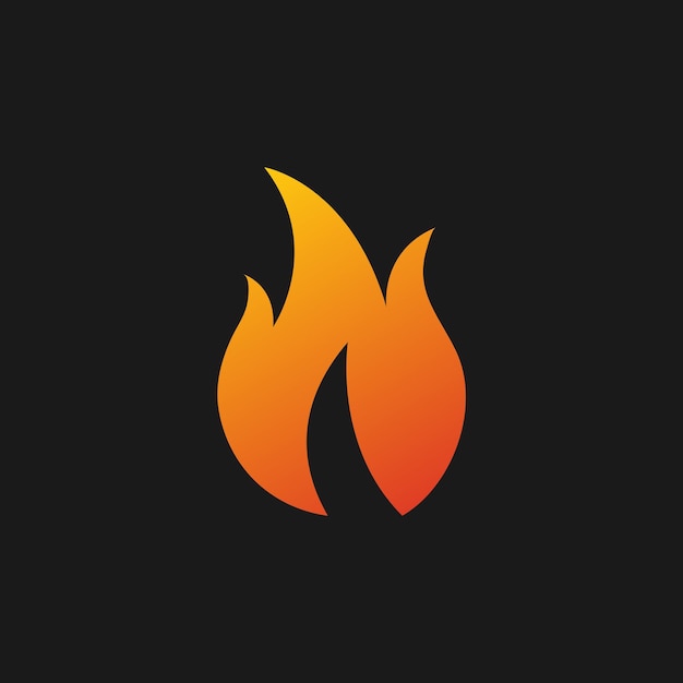 Icono de llama de fuego Símbolo de quema Signo de bola de fuego Icono de fuego Vector