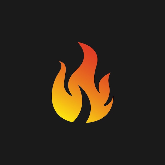 Icono de llama de fuego Símbolo de quema Signo de bola de fuego Icono de fuego Vector