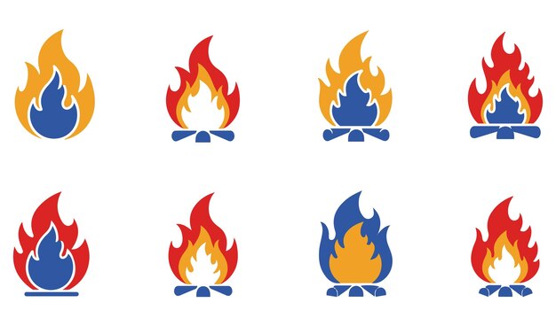 Icono de llama Icono de fuego Símbolo de la compañía Logo de la marca Energía Poder Calor negocio creativo moderno Logotipo
