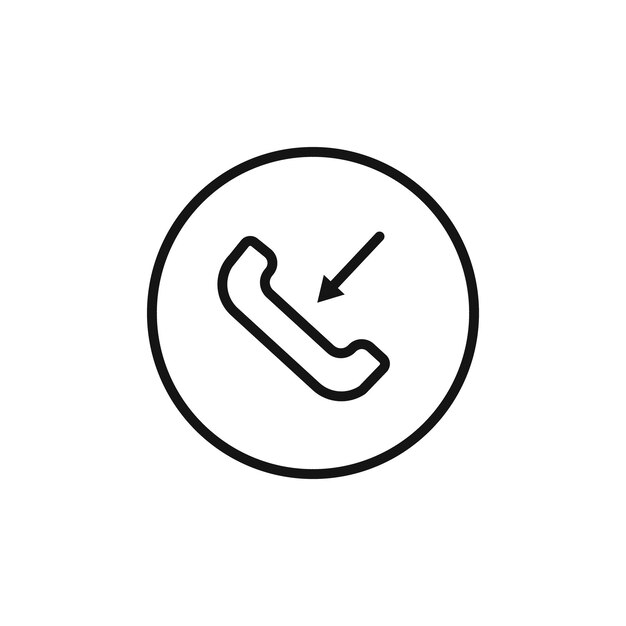 Ícono de llamada entrante de telecomunicaciones Ideal para el servicio al cliente