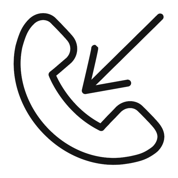 Icono de llamada entrante de teléfono Ideal para soporte al cliente y comunicación