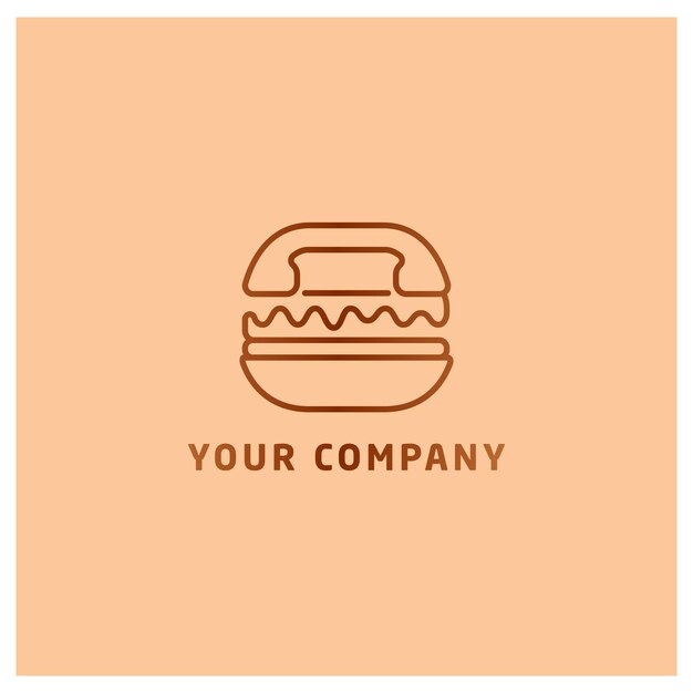 Icono de llamada con el logotipo de la tienda de entrega a domicilio de Burger Online