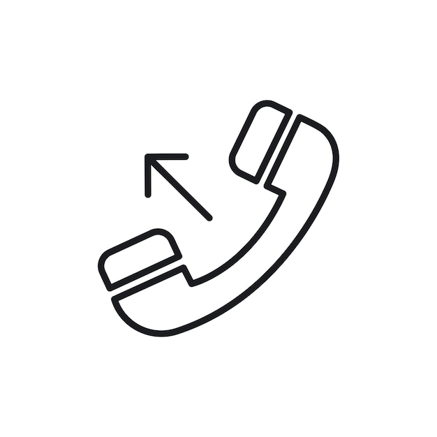 icono de llamada saliente conjunto símbolo vectorial de llamada salientes en estilo negro lleno y delineado
