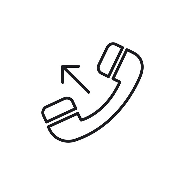 icono de llamada saliente conjunto símbolo vectorial de llamada salientes en negro relleno y estilo delineado