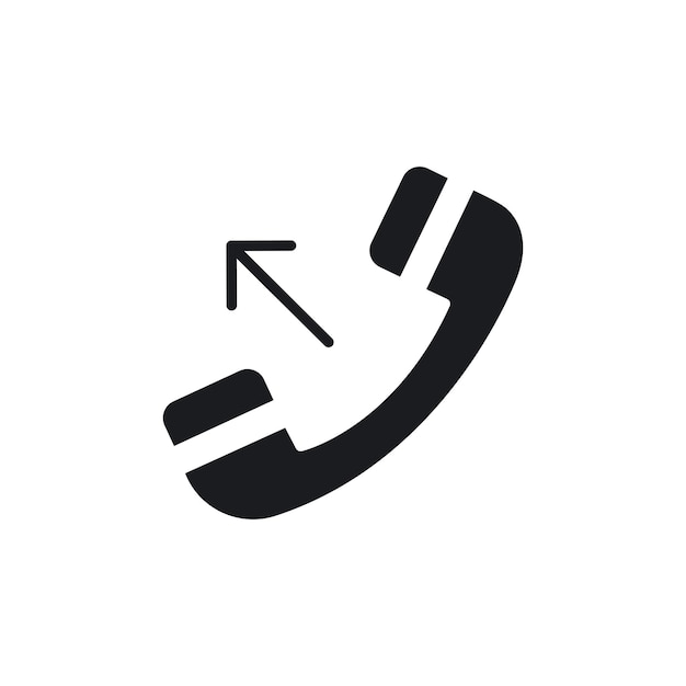 icono de llamada saliente conjunto símbolo vectorial de llamada salientes en negro relleno y estilo delineado
