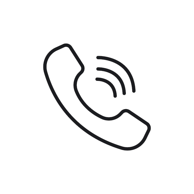 Ícono de llamada telefónica establecido botón de soporte de contacto símbolo vectorial de teléfono móvil
