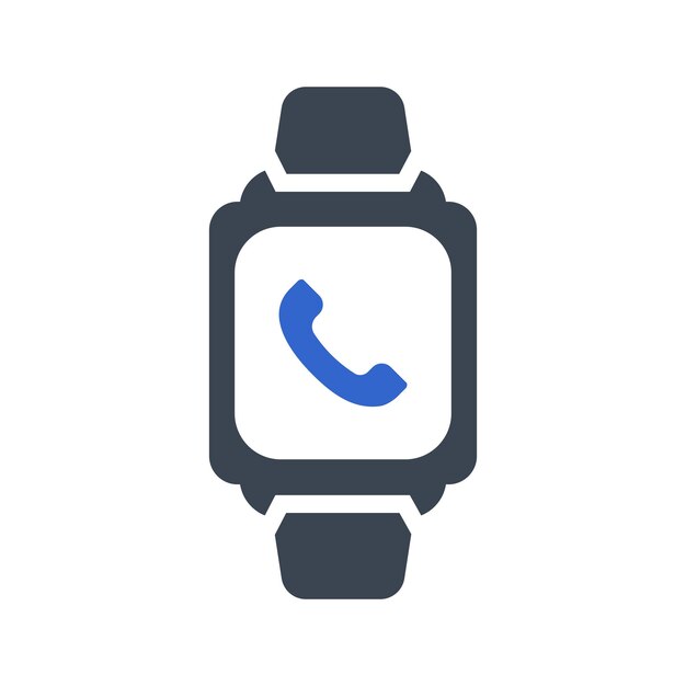 El icono de la llamada telefónica del reloj inteligente