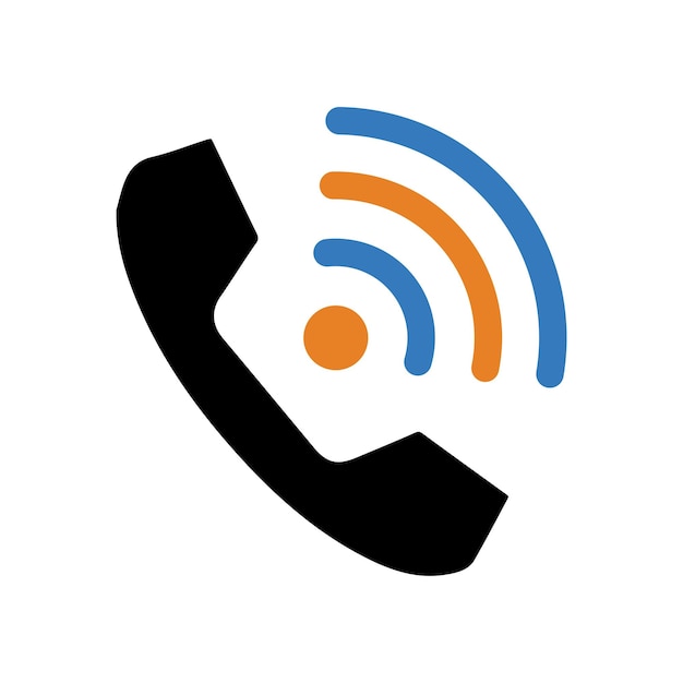 Icono de llamada Wi-Fi Vector de estilo glifo EPS