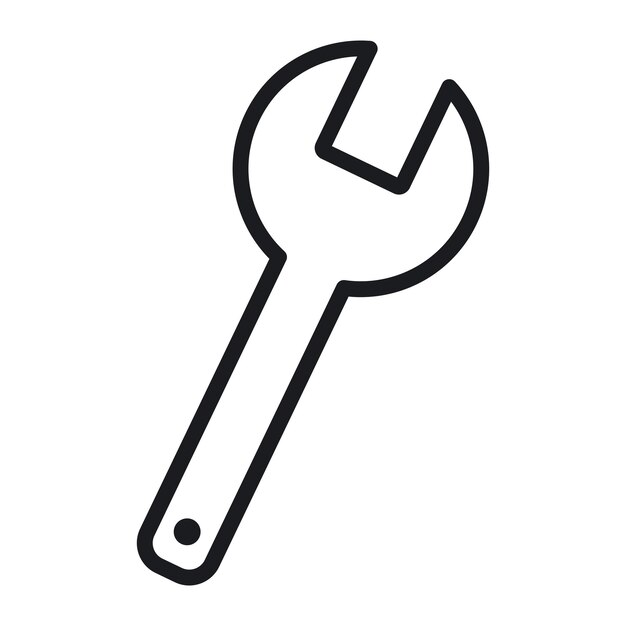El icono de la llave aislado en fondo blanco