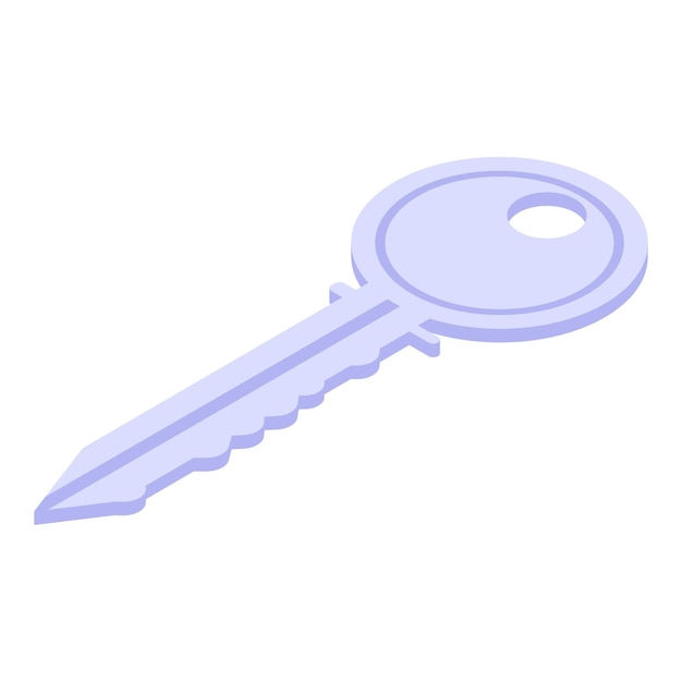 Icono de llave de apartamento de agente inmobiliario Isométrico de icono de vector de llave de apartamento de agente inmobiliario para diseño web aislado sobre fondo blanco