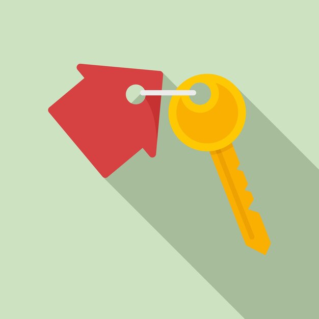 Vector icono de llave de casa de agente inmobiliario ilustración plana del icono de vector de llave de casa de agente inmobiliario para diseño web