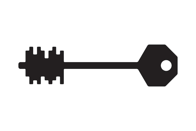 Icono de llave para cerradura y puerta abierta en casa Símbolo de protección de seguridad y protección