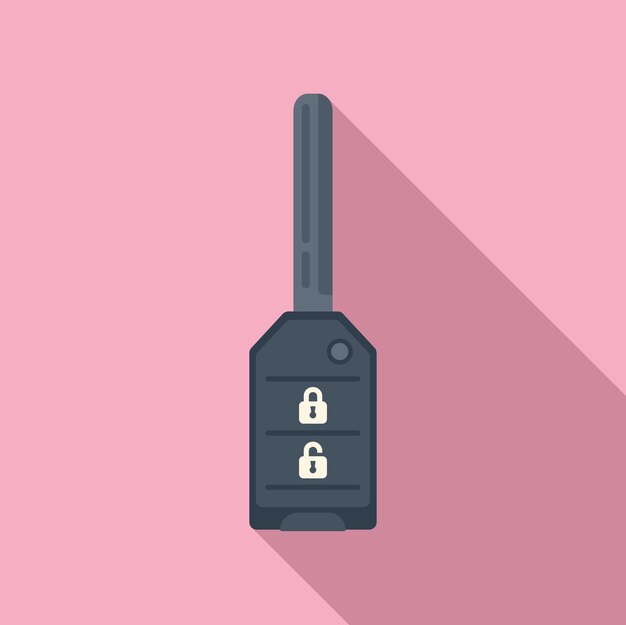 Icono de llave de coche de tecnología vector plano Botón inteligente Botón de alarma