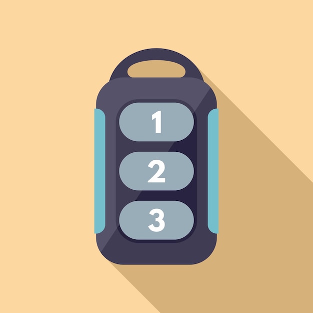 Icono de llave de coche vector plano Servicio de bloqueo remoto inteligente