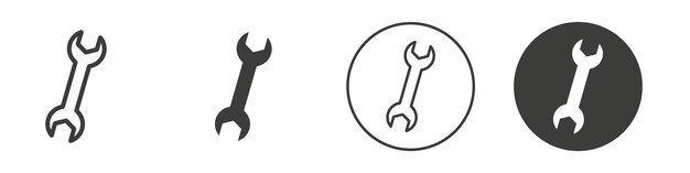 Icono de la llave del contorno simple logotipo vectorial