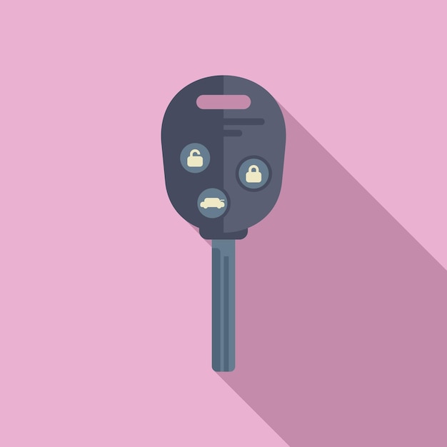 El icono de la llave del control remoto del coche es un vector plano Cerradura inteligente