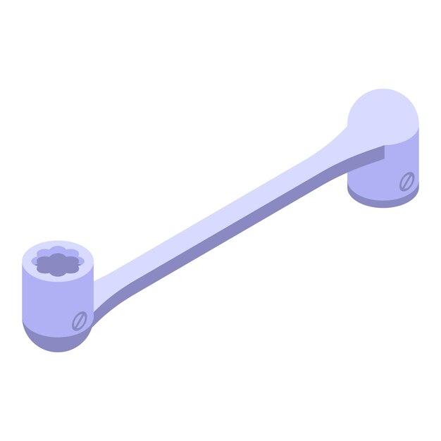 Icono de llave de herramienta mecánica de automóviles Isométrica de icono de vector de llave de herramienta mecánica de automóviles para diseño web aislado sobre fondo blanco