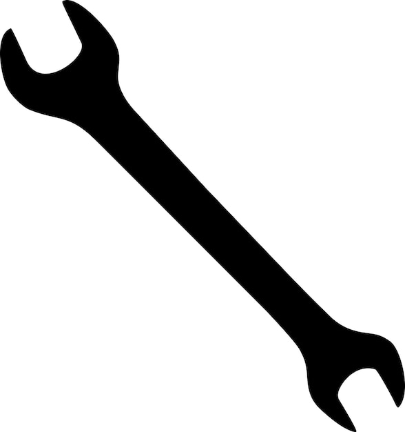 Icono de llave inglesa en estilo plano. Ilustración vectorial