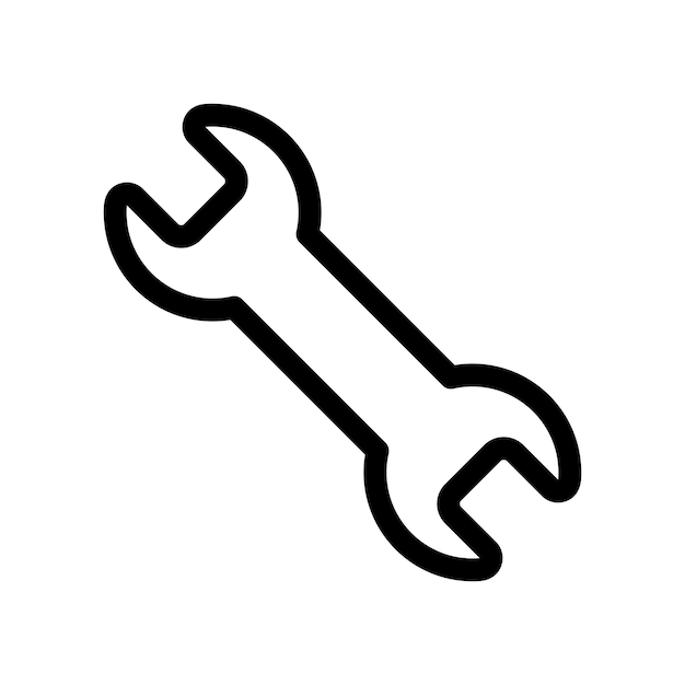 El icono de la llave inglesa de reparación