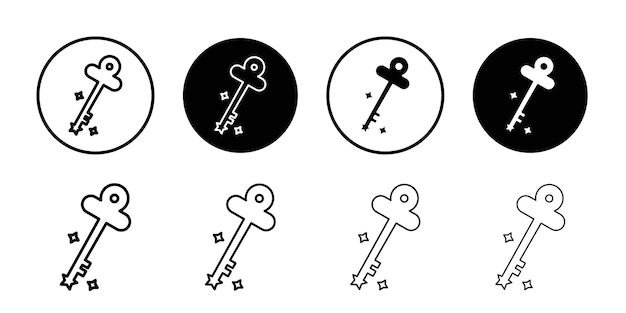 El icono de la llave mágica es una serie de paquetes de conjuntos delgados.