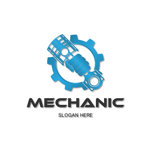 El icono de la llave mecánica del logotipo Vector